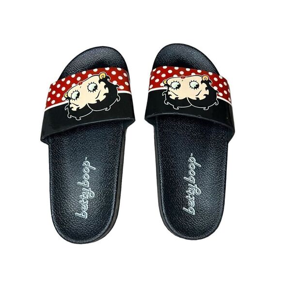 Betty Boop Women’s 7 Polka Dot Slide Sandals - Picture 3 of 5